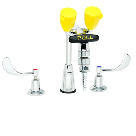 Speakman Eyewash/Faucet Combination, Faucet Mount, 9.5 H, Chrome & Yellow SEF-1800-ST